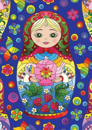 Matryoshka Pattern & Geometric By Yazz