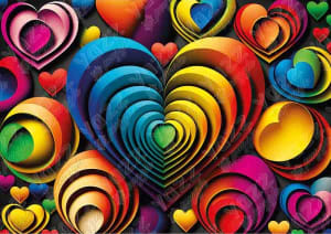 Colorful Heart Rainbow & Gradient By Yazz