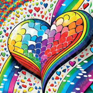 Mosaic Heart Rainbow & Gradient By Yazz