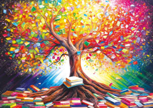 Tree of Books Rainbow & Gradient By Magnolia