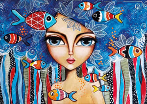 Lady with Fish Fish By Magnolia