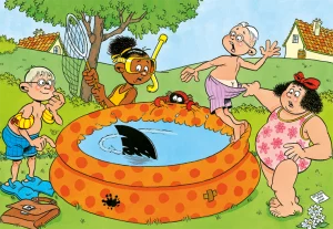 Pool Pranks - Jan van Haasteren Junior Cartoon By Jumbo