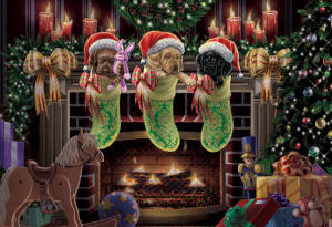 Stocking Puppies Christmas By Vermont Christmas Company