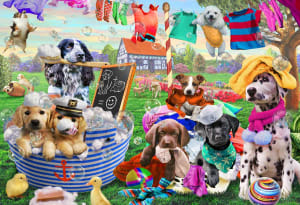 Laundry Day Dogs By Vermont Christmas Company