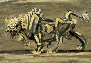 A White Cow Abstract By Puzzlelife