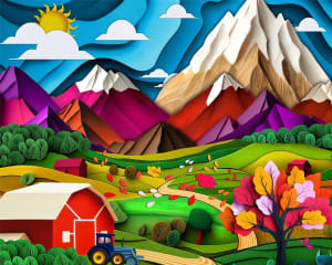Nature's Collage Landscape By Springbok