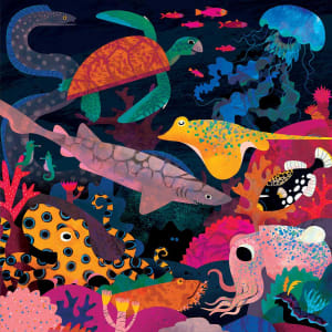 Ocean Illuminated Fish By Mudpuppy
