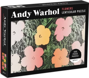 Andy Warhol Flowers Lenticular Puzzle Nostalgic & Retro By Galison