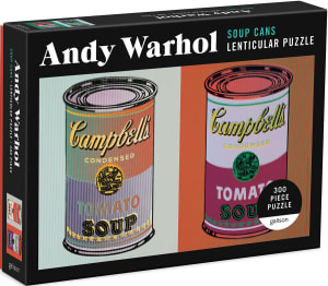 Andy Warhol Soup Cans Lenticular Puzzle Nostalgic & Retro By Galison