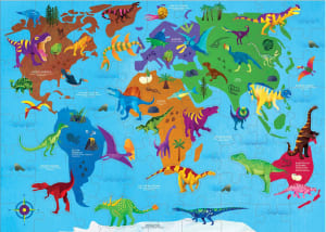 Dinosaur World Geography Puzzle Maps & Geography By Mudpuppy
