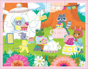 Tea Party Pouch Puzzle Children's Cartoon By Mudpuppy