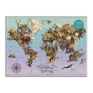 Wendy Gold Endangered Species 1500 Piece Puzzle Maps & Geography By Galison