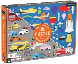 On the Move Double Sided Puzzle Children's Cartoon By Mudpuppy