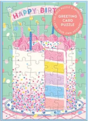 Confetti Birthday Cake - Greeting Card Puzzle Birthday By Galison