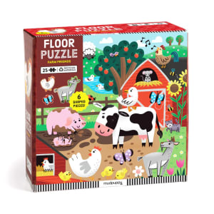 Farm Friends 25 Piece Floor Puzzle with Shaped Pieces Farm Animal By Mudpuppy