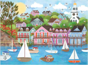 Joy Laforme Harbor By The Sea Boat By Galison