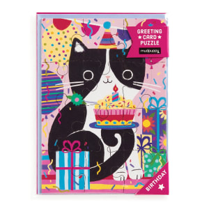 Greeting Card Puzzle - Purr-fect Cat Birthday Birthday By Mudpuppy