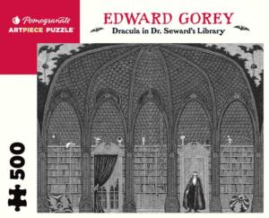 Dracula in Dr. Seward's Library Monochromatic Jigsaw Puzzle By Pomegranate