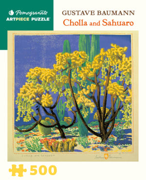 Cholla and Sahuaro Landscape By Pomegranate