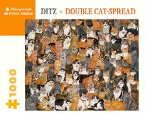 Double Catspread Cats Jigsaw Puzzle By Pomegranate
