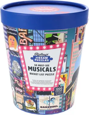 Puz 1000pc Bucket List Musicals Movies & TV By Ridley's Games