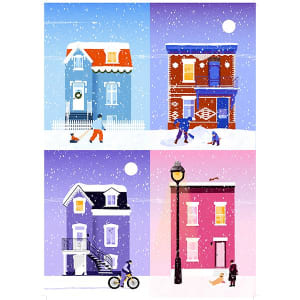 C. Baubeau, Snowy in Montreal Collage By Holiyay