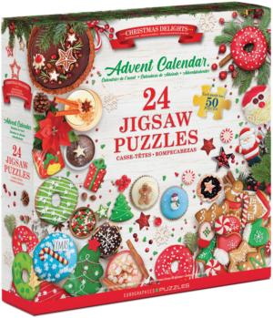 Puzzle Advent Calendar - Christmas Desserts Christmas Advent Calendar Puzzle By Eurographics