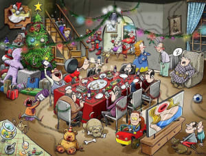 Chaos at Christmas Lunch Christmas By All Jigsaw Puzzles