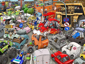 Chaos on the Road Humor By All Jigsaw Puzzles