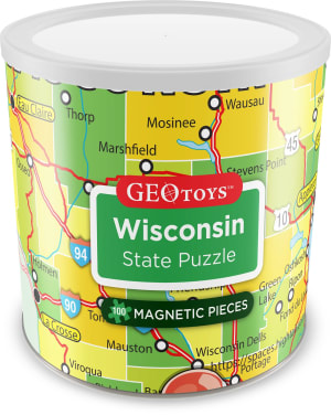 Wisconsin - Magnetic Puzzle Maps & Geography By Geo Toys