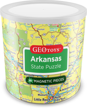 Arkansas - Magnetic Puzzle Maps & Geography By Geo Toys