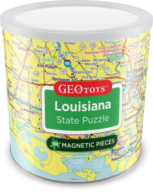 Louisiana - Magnetic Puzzle Maps & Geography By Geo Toys
