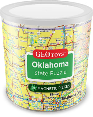 Oklahoma - Magnetic Puzzle Maps & Geography By Geo Toys