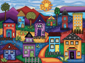 Houses In The Valley Landscape By Jacarou Puzzles