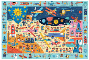 Air and Space Museum Search & Find Puzzle Children's Cartoon By Mudpuppy