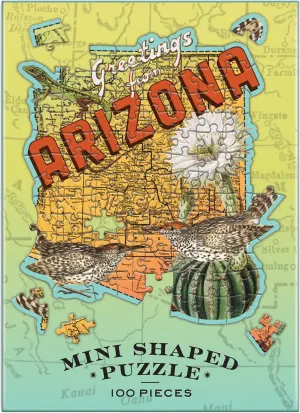 Arizona Mini Shaped Puzzle United States By Galison
