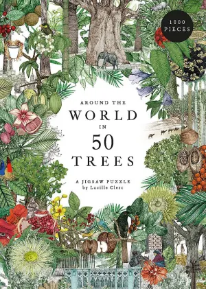 Around the World in 50 Trees Collage By Laurence King