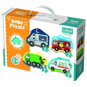 Vehicles and Jobs 4 in 1 Puzzle Police & Fire By Trefl