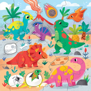 Dinosaur Park Floor Puzzle Children's Cartoon By Mudpuppy