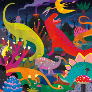 Dinosaurs Illuminated Glow in the Dark Puzzle Dinosaurs By Mudpuppy