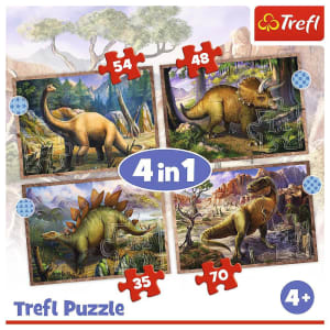 4 in 1: Interesting Dinosaurs Dinosaurs By Trefl