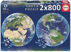 Planet Earth Round Puzzle Multi-Pack Maps & Geography By Educa