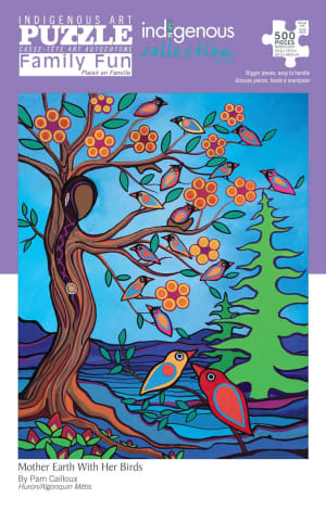 Mother Earth with Her Birds Cultural Art By Indigenous Collection
