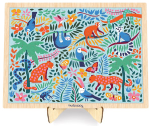 Rainforest Wooden Puzzle & Display Flower & Garden By Mudpuppy
