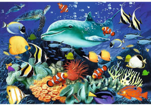 Sea Life Wooden Puzzle Fish By Trefl