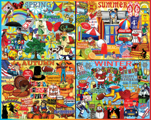 Season's Calendar by Steve Cameron Collage By White Mountain