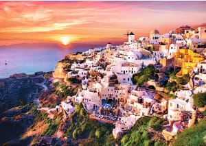 Sunset of Santorini Sunrise & Sunset By Trefl