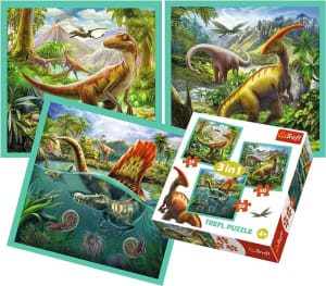 3 in 1: The Extraordinary World of Dinosaurs Dinosaurs By Trefl