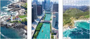 Gray Malin The USA Aerials 3 in 1 Puzzle Set Beach & Ocean By Galison