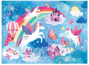 Unicorn Dreams Scratch and Sniff Puzzle Children's Cartoon By Mudpuppy